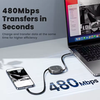 Toocki PD 100W USB C Cable retráctil